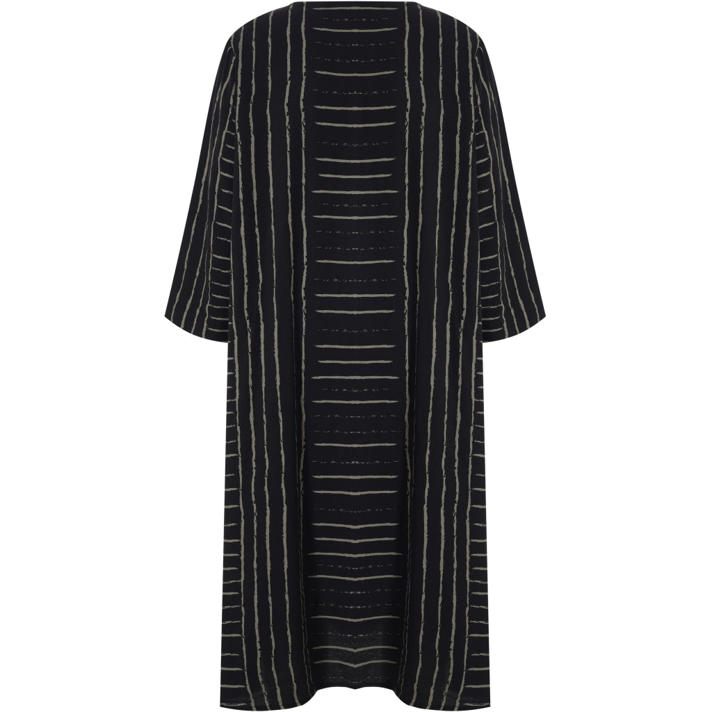 Gozzip Woman Linette Long Cardigan Dress Long Cardigan Dress Black printed