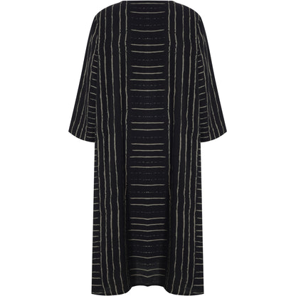 Gozzip Woman Linette Long Cardigan Dress Long Cardigan Dress Black printed