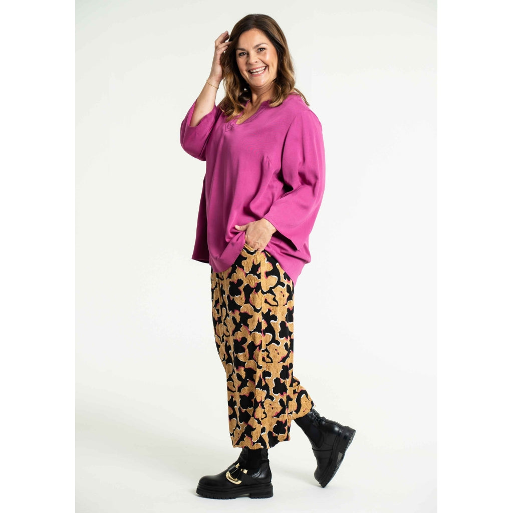 Gozzip Woman Lovise Ballon Pants Pants Black printed