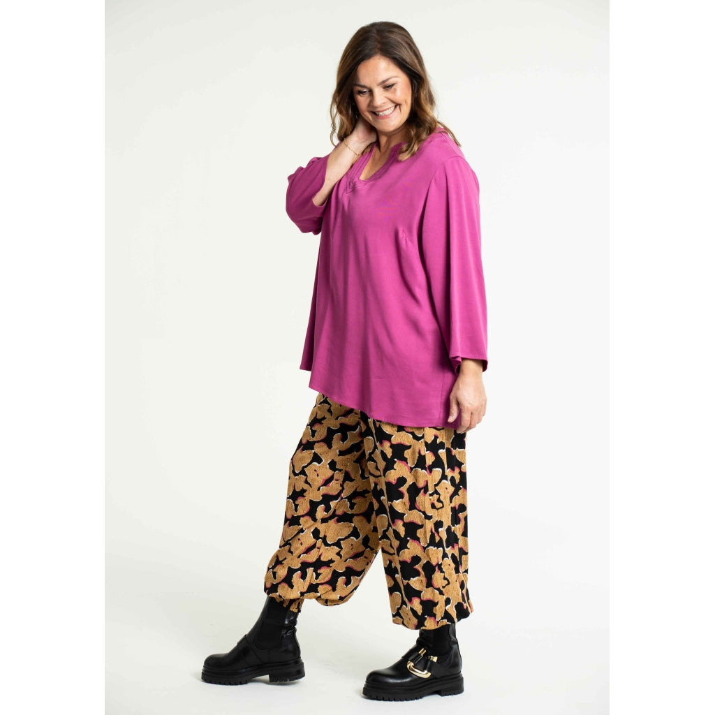 Gozzip Woman Lovise Ballon Pants Pants Black printed