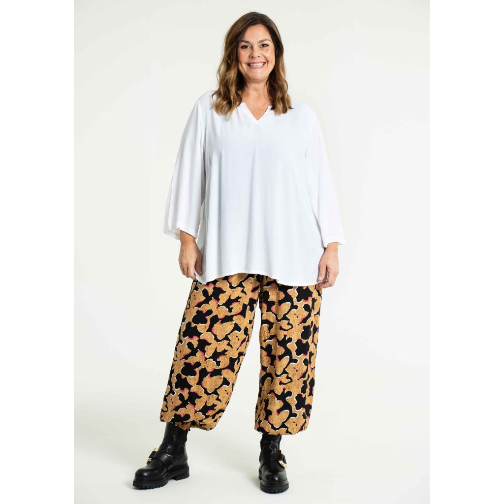 Gozzip Woman Lovise Ballon Pants Pants Black printed