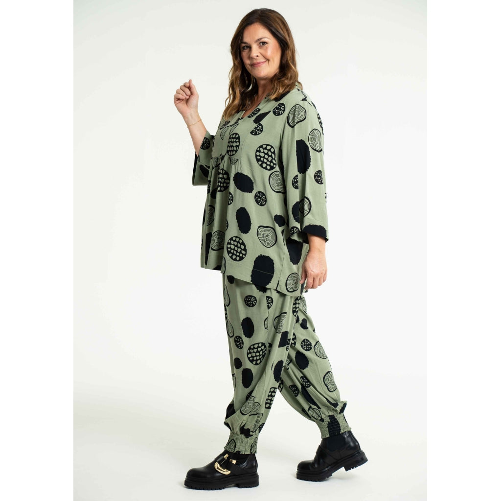 Gozzip Woman Lovise Ballon Pants Pants Dusty Green