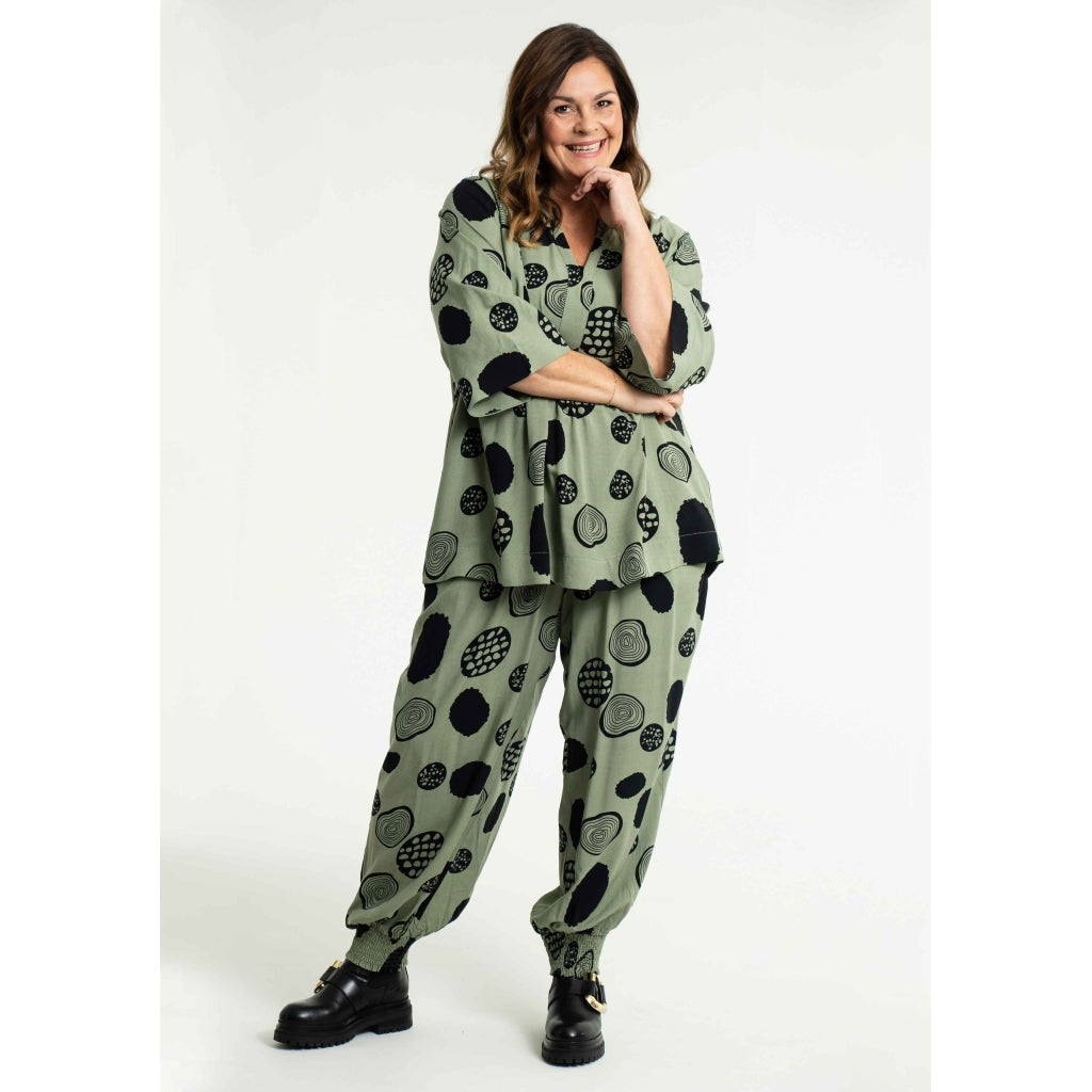 Gozzip Woman Lovise Ballon Pants Pants Dusty Green