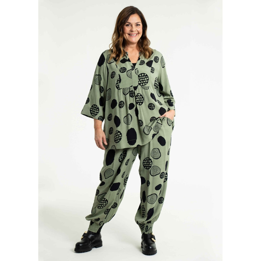 Gozzip Woman Lovise Ballon Pants Pants Dusty Green