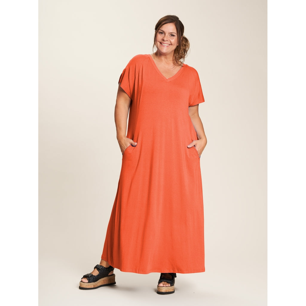 Gozzip Woman Margit Long Dress Dress Orange