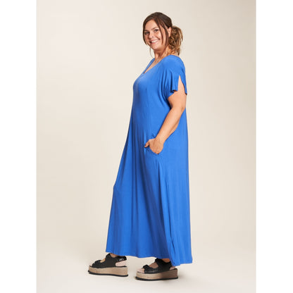 Gozzip Woman Margit Long Dress Dress Royal Blue