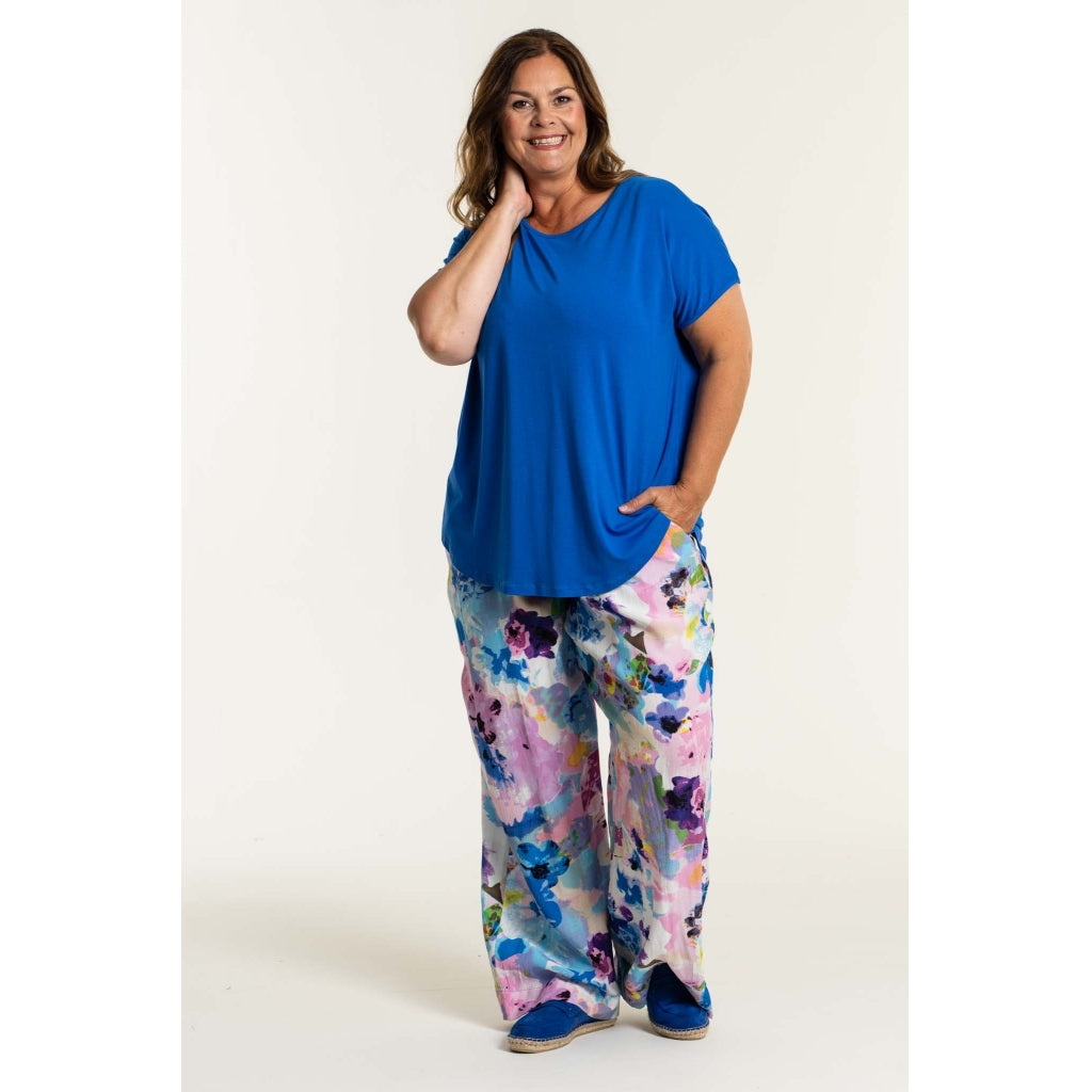 Gozzip Woman Margrethe Loose Pants Loose Pant Multi Flower