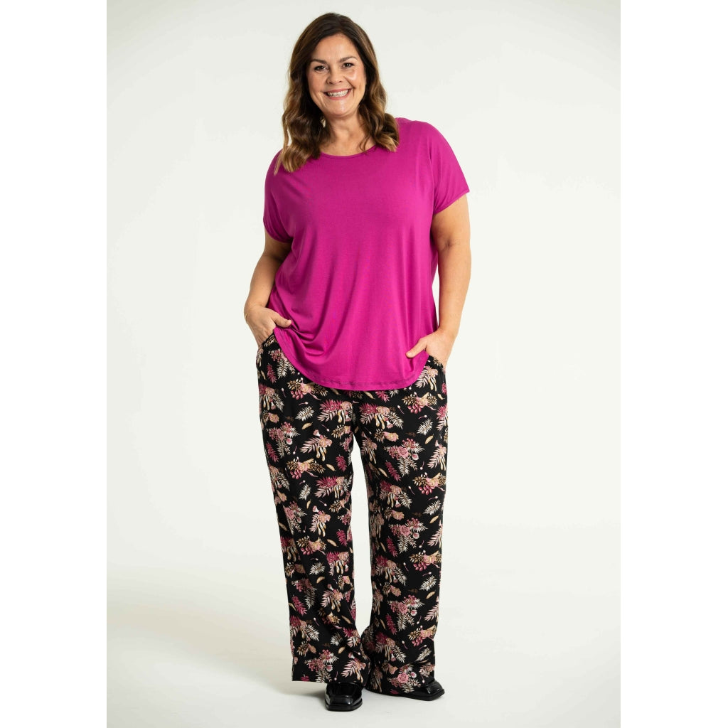 Gozzip Woman Margrethe Loose Pants Loose Pant Multi Colour