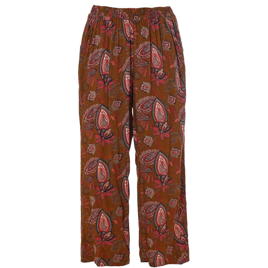 Gozzip Woman Margrethe Loose Pants Loose Pant Bronze Printed