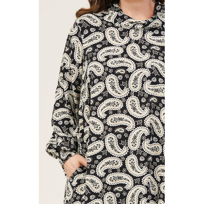 Gozzip Woman Mariann Tunic Tunic Black printed