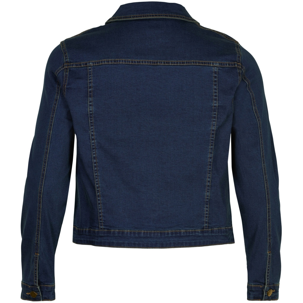 Gozzip Woman Maya Denim Jacket Jacket Dark blue denim