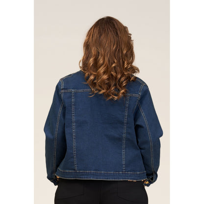 Gozzip Woman Maya Denim Jacket Jacket Dark blue denim