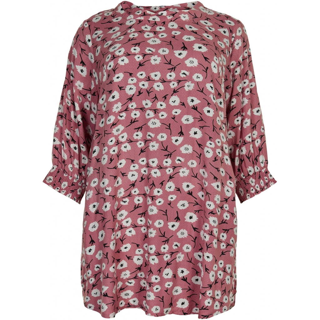 Gozzip Woman Meta Tunic Tunic Dusty Rose printed