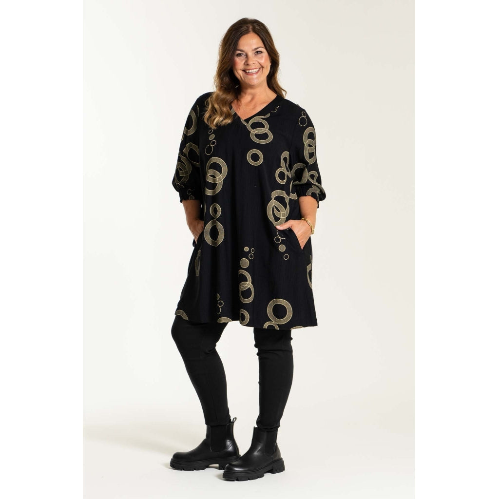 Gozzip Woman Meta Tunic Tunic Black/Beige