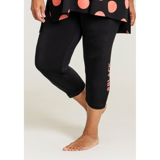 Gozzip Woman Monica 7/8 Leggings - MORE COLOURS 7/8 leggings Black/Coral