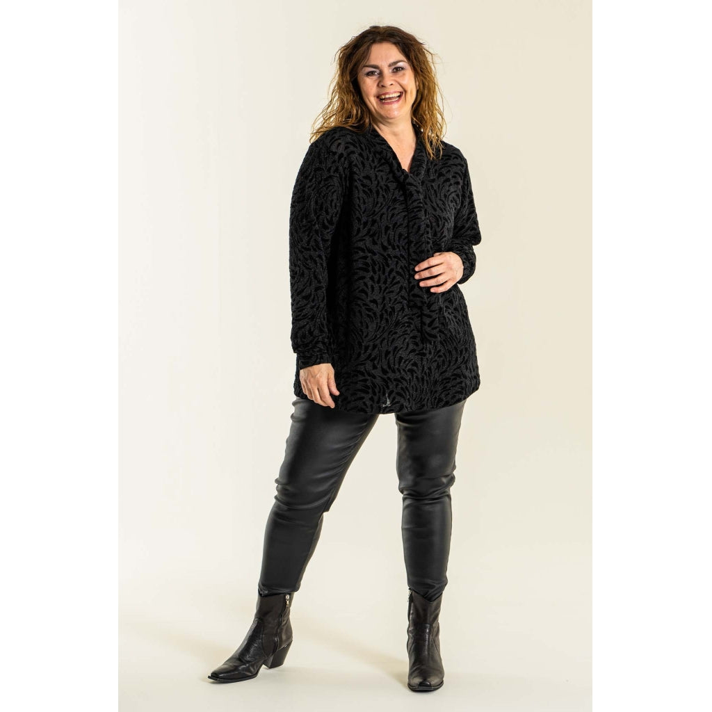 Gozzip Woman Monika Coated Leggings - FLERE FARVER Coated Leggings Black