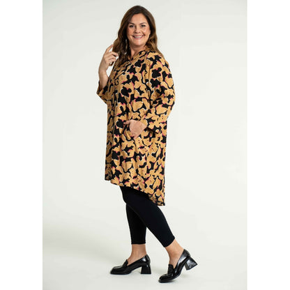 Gozzip Woman Monna Shirt Tunic Shirt Tunic Black printed