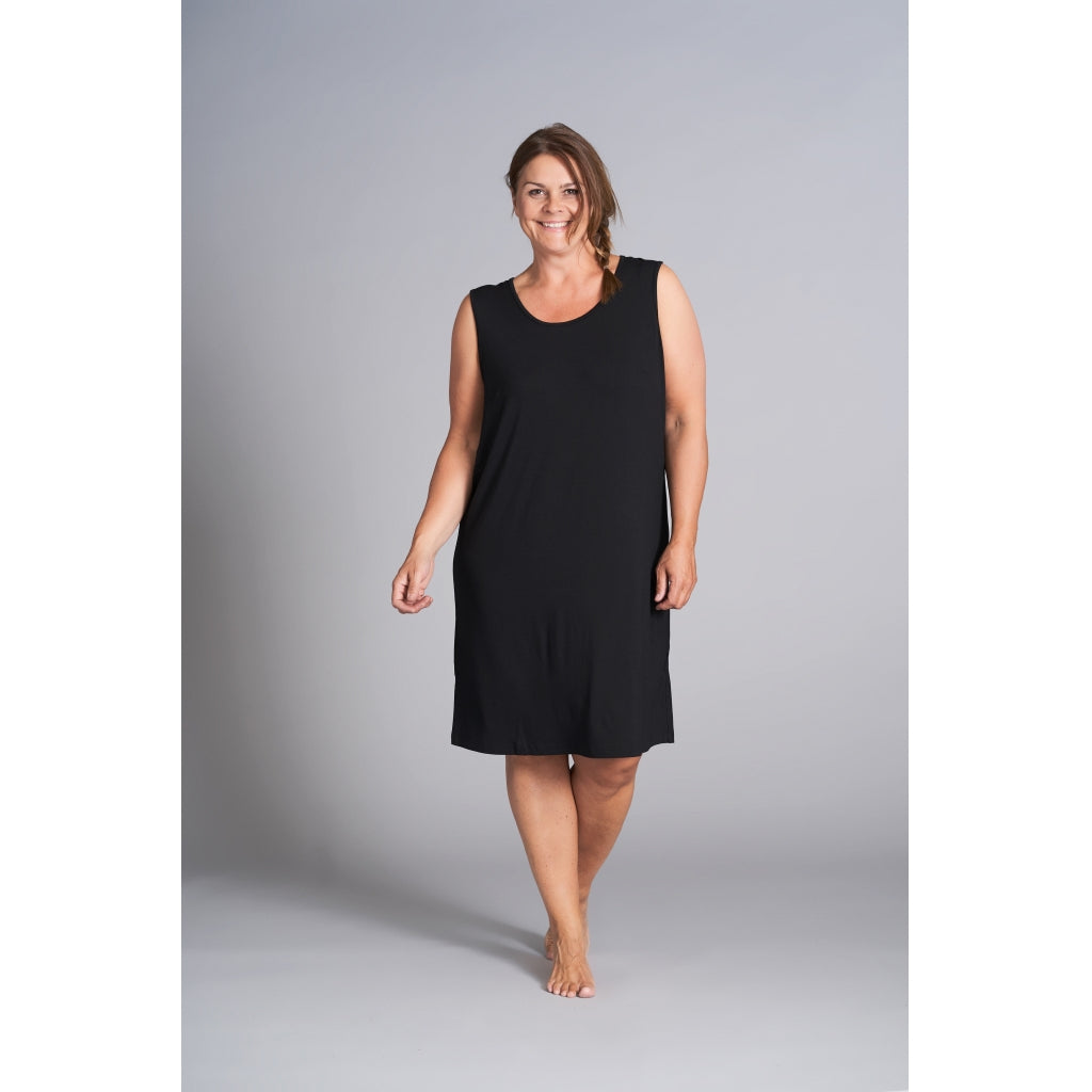 Gozzip Woman Panel Dress Panel Dress Black