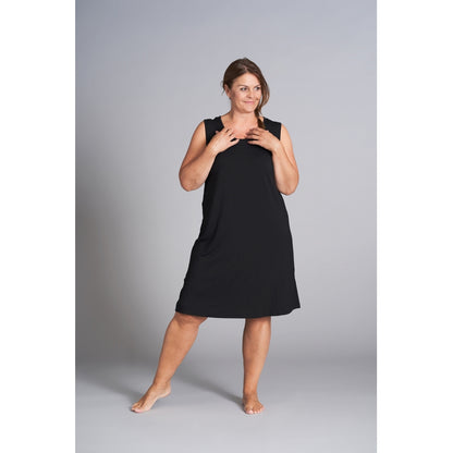 Gozzip Woman Panel Dress Panel Dress Black
