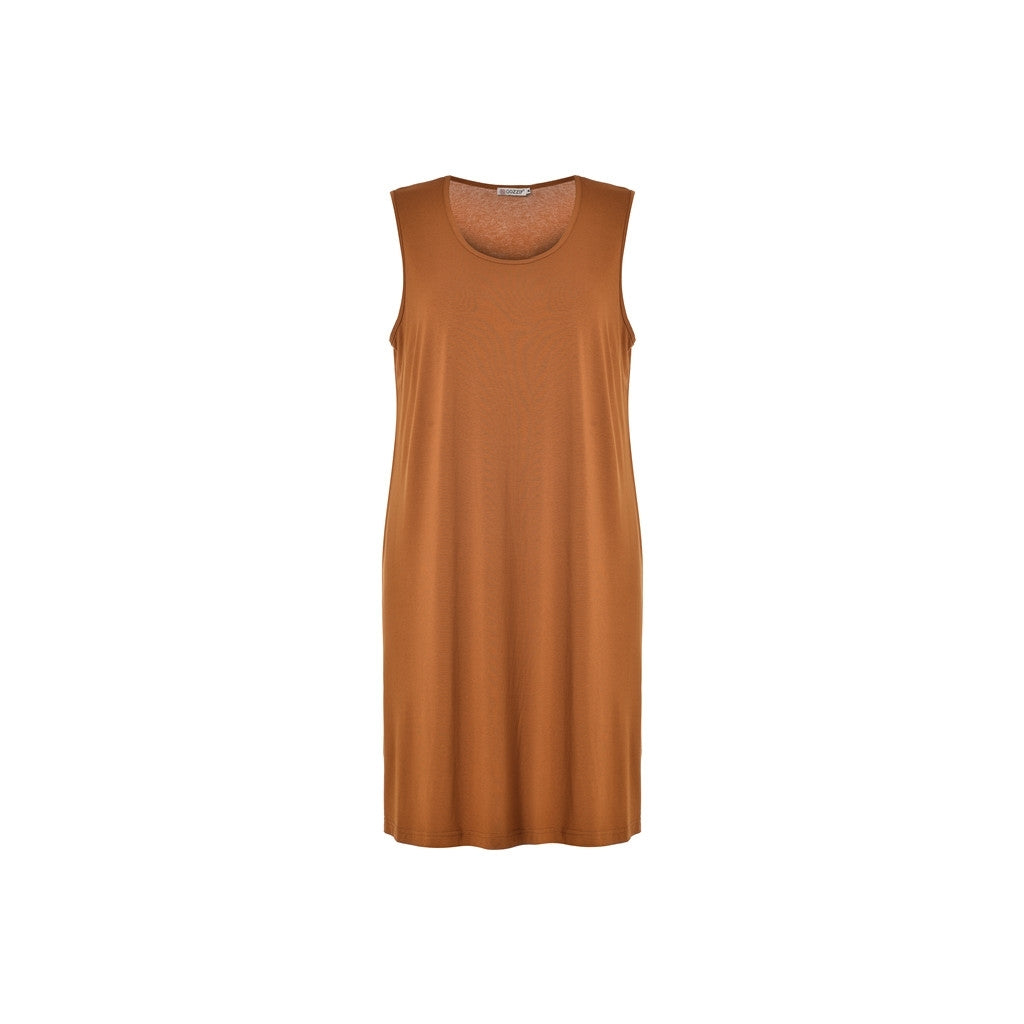 Gozzip Woman Panel Dress Panel Dress Mustard
