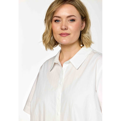 Gozzip Woman Pian Short sleeve Shirt Shirt White