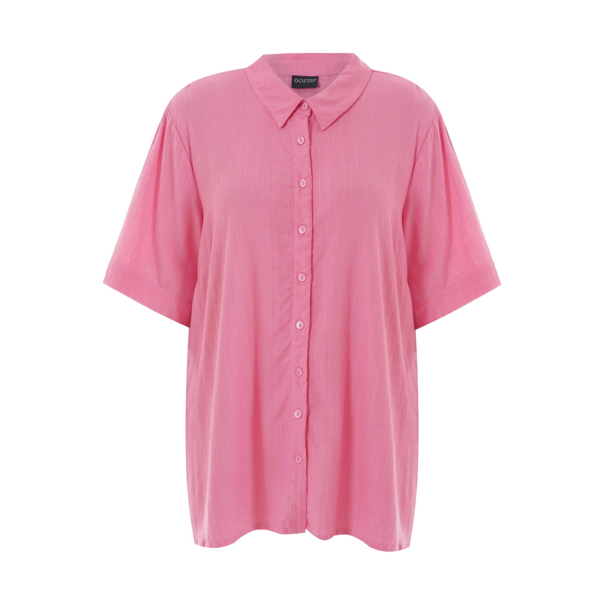 Gozzip Woman Pian Short sleeve Shirt - MORE COLOURS Shirt Pink