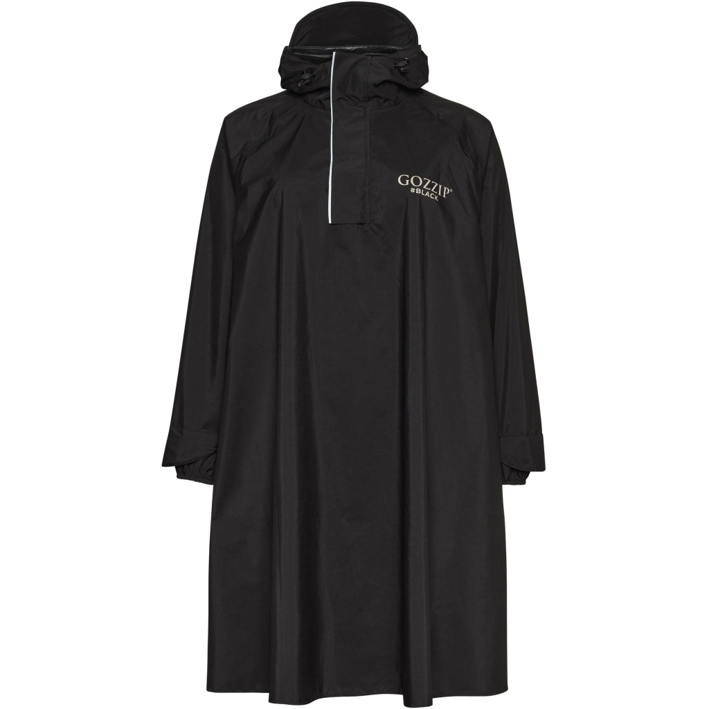 Gozzip Woman Rain Poncho Poncho Black