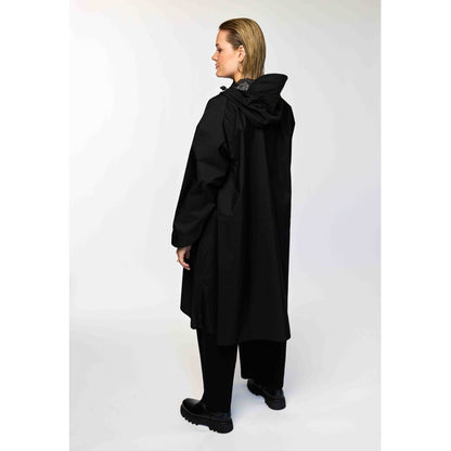 Gozzip Woman Rain Poncho Poncho Black