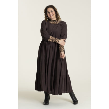 Gozzip Woman Sussie Long Dress - MORE COLOURS Long Dress Coffee