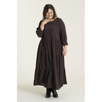 Gozzip Woman Sussie Long Dress - MORE COLOURS Long Dress Coffee