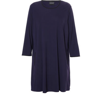 Gozzip Woman Tinna A-shape Tunic A-Shape tunic Navy with Black band