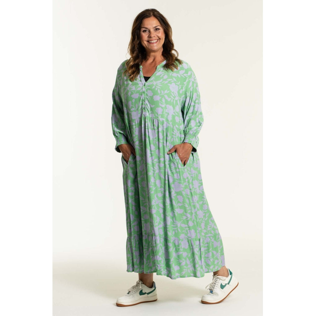 Gozzip Woman Victoria Dress Dress Green - Lilac