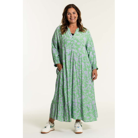 Gozzip Woman Victoria Dress Dress Green - Lilac